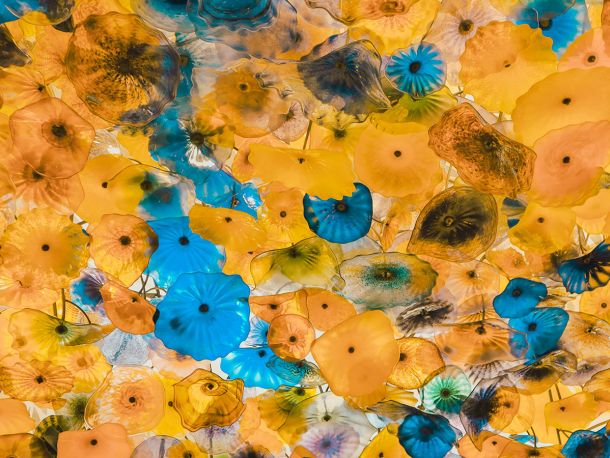 The glass ceiling at Bellagio